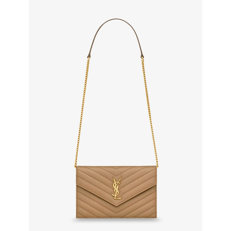 Envelope leather shoulder bag