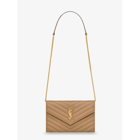 Envelope leather shoulder bag