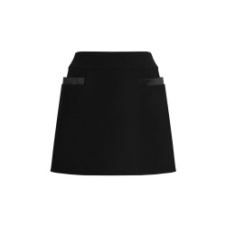 DOUBLE CREPE BASQUE SKIRT