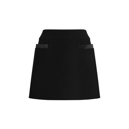 DOUBLE CREPE BASQUE SKIRT