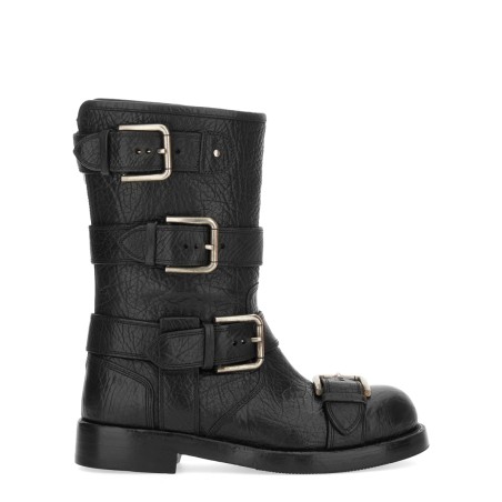 LEATHER BOOT WITH BUCKLES