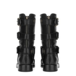LEATHER BOOT WITH BUCKLES
