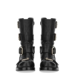 LEATHER BOOT WITH BUCKLES