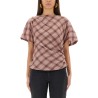 "NEYALA" ASYMMETRICAL PLAID TOP