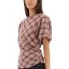 "NEYALA" ASYMMETRICAL PLAID TOP