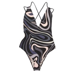 MARBLE PRINT ONE PIECE SWIMSUIT