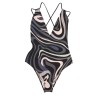 MARBLE PRINT ONE PIECE SWIMSUIT