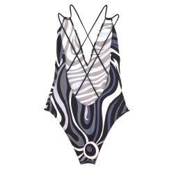 MARBLE PRINT ONE PIECE SWIMSUIT