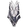 MARBLE PRINT ONE PIECE SWIMSUIT