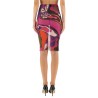 ORCHID PRINT MIDI SKIRT