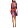 ORCHID PRINT MIDI SKIRT