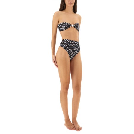 MAZE PRINT BANDEAU BIKINI TOP
