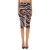 MAZE PRINT MIDI SKIRT