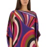 IRIS PRINT MIDI DRESS