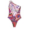 IRIS PRINT ONE-SHOULDER SWIMSUIT