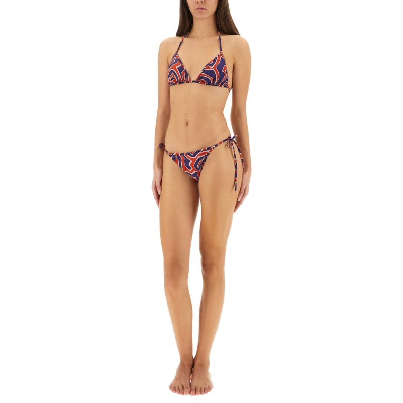 MAZE PRINT TRIANGLE BIKINI TOP