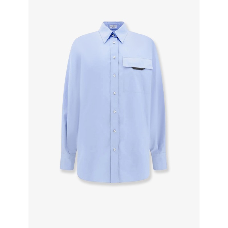 Cotton shirt with bow
