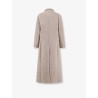 Faux sheepskin double-breasted coat