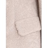 Faux sheepskin double-breasted coat