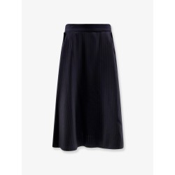Striped virgin wool midi skirt