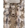 Perforated wool blend cardigan with sequins