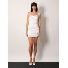 Draped satin mini dress