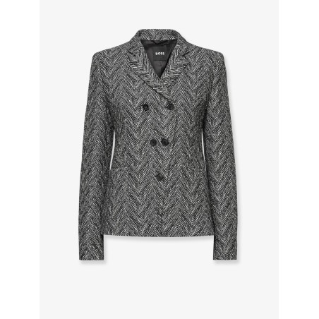 Jiarna herringbone fabric coat