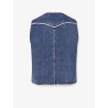 Denim vest with Repreve® lining