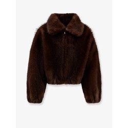 Faux fur bomber jacket