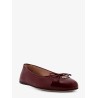 Leather ballerinas with patent leather details