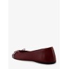 Leather ballerinas with patent leather details