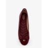 Leather ballerinas with patent leather details