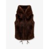 Sleeveless faux fur jacket