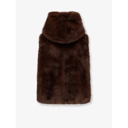 Sleeveless faux fur jacket