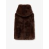 Sleeveless faux fur jacket