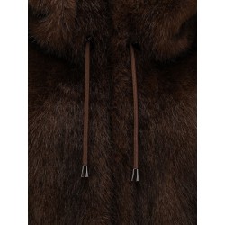Sleeveless faux fur jacket