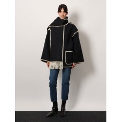Wool blend emboidered jacket