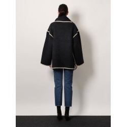 Wool blend emboidered jacket