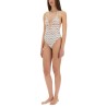 ZIG ZAG LAMÉ ONE-PIECE SWIMSUIT