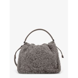 Bucket Mellow Small shearling Fuzzy bucket bag