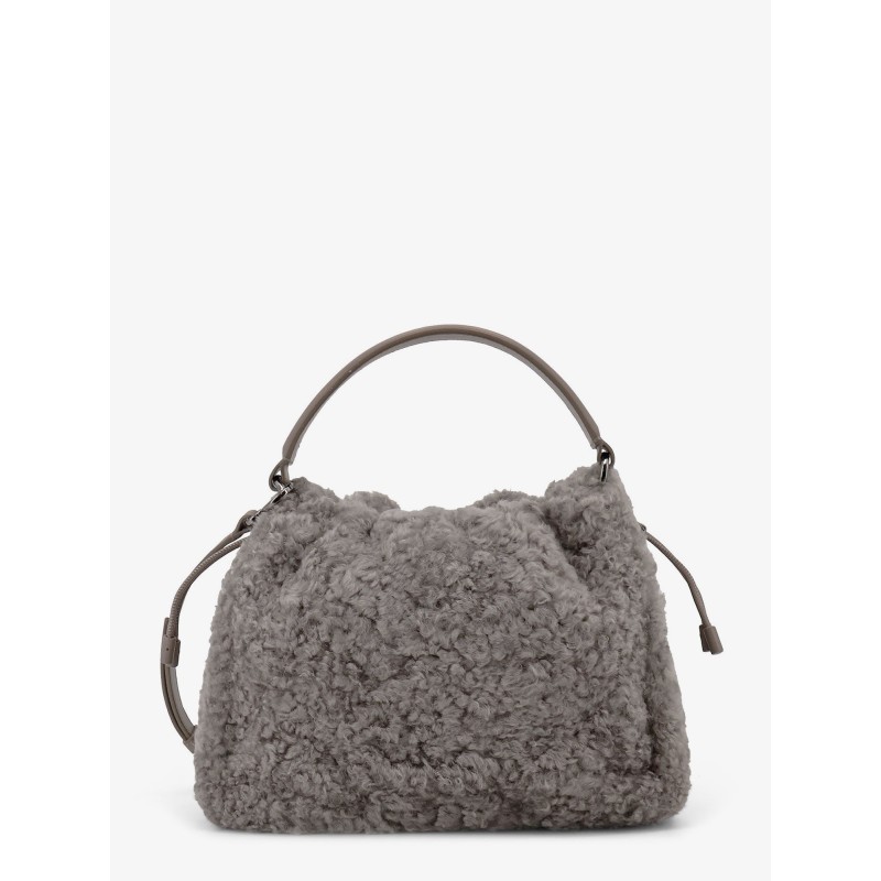 Bucket Mellow Small shearling Fuzzy bucket bag