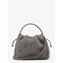 Bucket Mellow Small shearling Fuzzy bucket bag