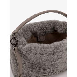Bucket Mellow Small shearling Fuzzy bucket bag
