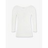 Cotton shirt with lace insert