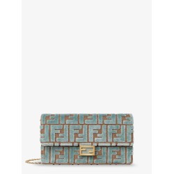 Baguette Wallet on Chain FF jacquard fabric shoulder bag