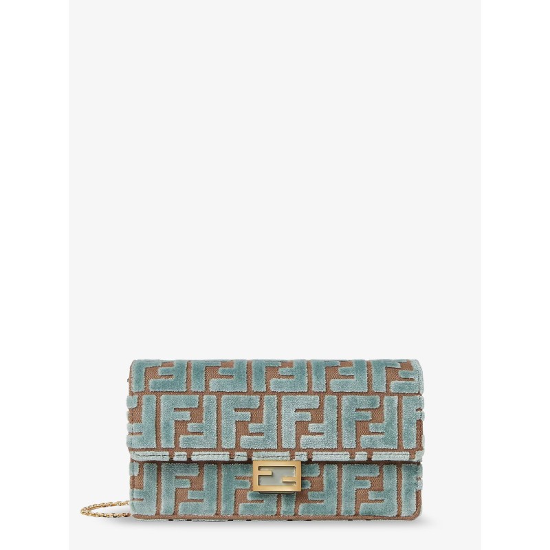 Baguette Wallet on Chain FF jacquard fabric shoulder bag