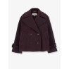 Double-breasted wool blend peacoat