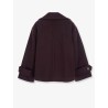 Double-breasted wool blend peacoat