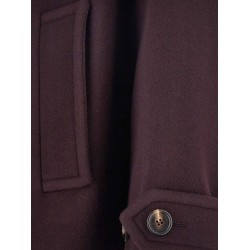 Double-breasted wool blend peacoat