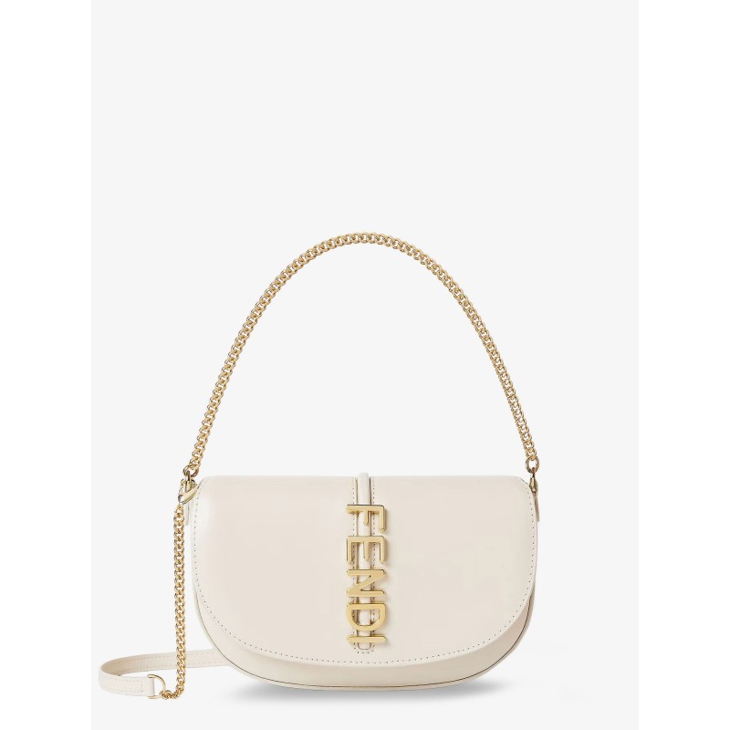 Wallet on Chain Fendigraphy leather shoulder bag
